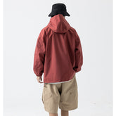 Unisex Jacket Loose Multi-Pocket Hooded Jacket Shell Jacket Mechanical Style Coat